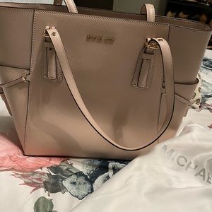 Brand new Michael Kors pink tote with gold hardware
